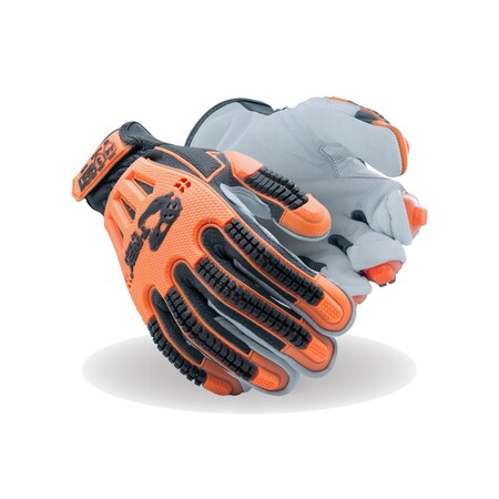 Magid TREX Windstorm Series TRX744 CoolMesh Back Goatskin Leather Palm Impact GloveCut Level A4, PR TRX744L